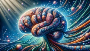 Brain Health This is an illustration that artistically depicts the intricate biology of memory formation, including the stage2